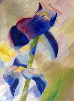 Roswita Busskamp painting Irises