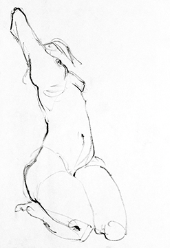 Roswita Busskamp drawing Female Model