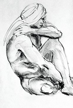Roswita Busskamp drawing Male Model