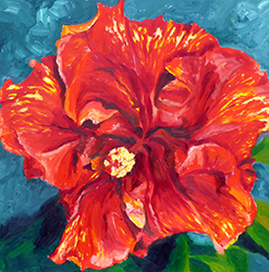 Roswita Busskamp painting Hibiscus