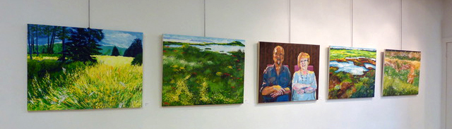 gallery with Roswita's paintings hanging