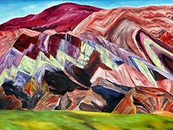 Roswita Busskamp painting Argentinian Mountains