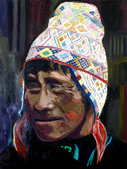Roswita Busskamp painting Peruvian Man