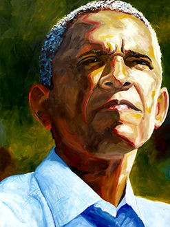 Roswita Busskamp painting Obama
