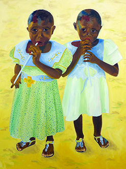 Roswita Busskamp painting Two Girls