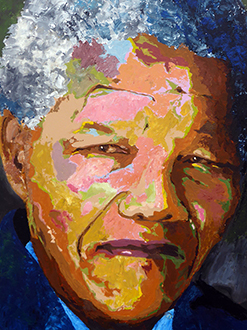 Roswita Busskamp painting Nelson Mandela